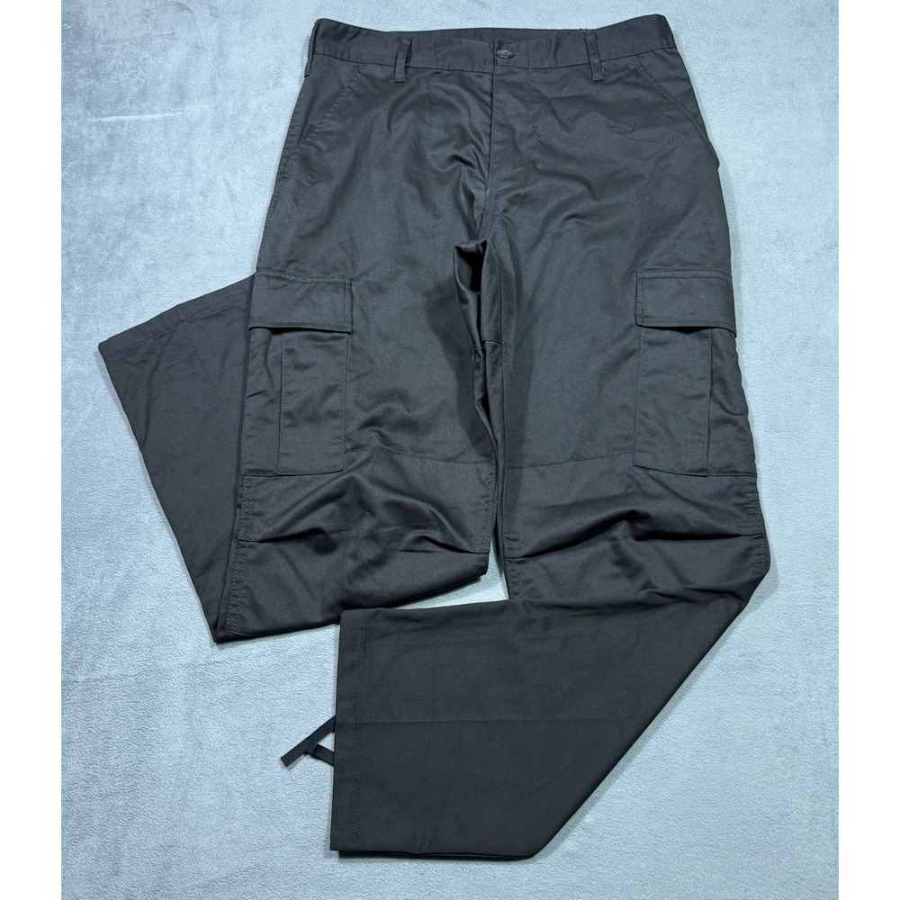 Rothco BDU Tactical Cargo Pants Mens Medium Regular Black Military Utility